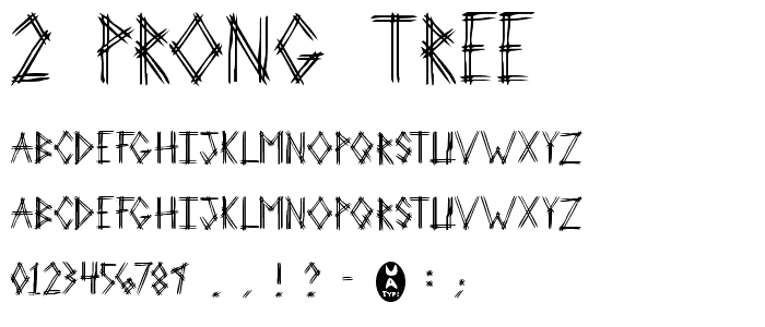 2 Prong Tree font
